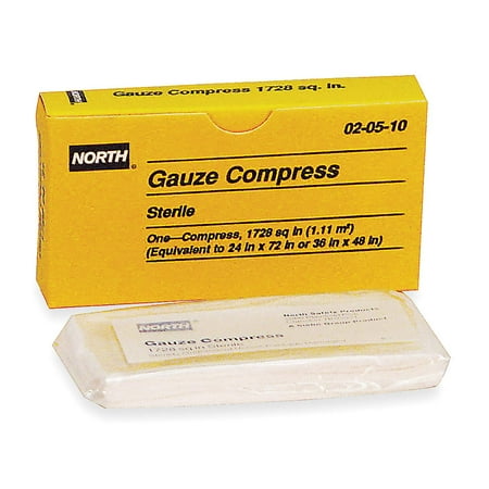 - NORTH BY HONEYWELL Gauze Compress, Sterile, White, Unitized 020510