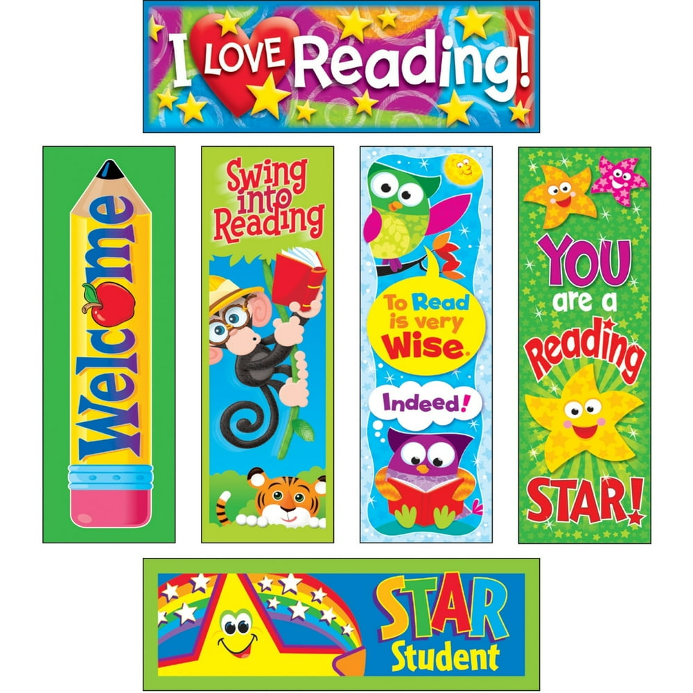 Trend, TEPT12907, Reading Fun Bookmark Combo Pack, 6 / Pack, Multicolor