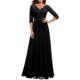 thumbnail image 1 of Women Elegant Maxi Long Evening Dress Solid Color Lace Patchwork Backless V Neck High Waist Dress Wedding Party BridesmaidS Gao Jinjia LED, 1 of 2