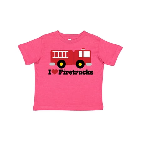

Inktastic I Heart Firetrucks Gift Toddler Boy or Toddler Girl T-Shirt
