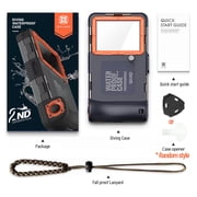 Shellbox 50ft Professional Waterproof Diving Housing for iPhone Samsung Universal Snorkeling Scuba Underwater Smartphones Protective Case for Outdoor Swimming Surfing Drifting with Lanyard(Orange)