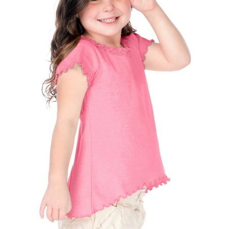Lettuce Edge Shirt - kavio girls 3-6x lettuce edge ruffles hgh_lw s/s top, style p1p0592