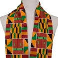 thumbnail image 5 of XIAOHUAGUA Traditional African Kente Scarf Print Unisex Tribal Scarf for Her Gift for Him, 5 of 5