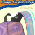 thumbnail image 5 of 17 Inch Lightweight Backpack,PVC Waterproof Oxford Fabric, Ergonomically Designed, with Large Capacity, Adventure Map Print, 5 of 5