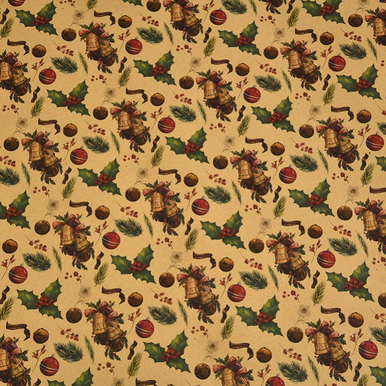 Xmarks Christmas Wrapping Paper, Xmas Theme Design Kraft Paper for