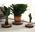 thumbnail image 3 of Flowers Pot Mover Trolley Shelf Universal Wheel Tray 360° Swivel Plant Stand Removable Round Wooden Flower Pot Holder, 3 of 9