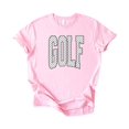 thumbnail image 7 of Polka dot Golf Graphic T-Shirt for Girls and Women - Cute Golf Lover Outfit Pink Shirt Adult Large, 7 of 7