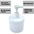 thumbnail image 3 of 2 botellas de plástico rellenables con bomba para loción y champú, color blanco, 500 ml, 3 of 7