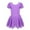 Purple, variant on Fldy Kids Girls Ballet Dancewear Sleeves Ballerina Printed Dance Leotard Dress Tulle Skirt Black S