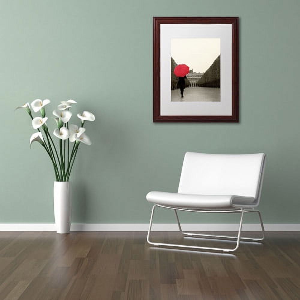 Trademark Fine Art "Paris Stroll I Feet" Canvas Art by Sue Schlabach, White Matte, Wood Frame