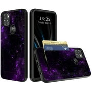 Wallet Case for Motorola One 5G Ace/Moto G 5G (2021) with Hidden Card Holder, Dual Layer Hybrid ID Card Slot Hard Back