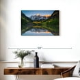 thumbnail image 3 of Elephant Stock Maroon Bells Lake Sunshine Wall Art - Horizontal Canvas Wall Art - Living Room Wall Decor - Nature Canvas - Gray And White Decor - 30" x 20", 3 of 8