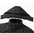 thumbnail image 4 of Dovford Men's Winter Coats Down Jackets Outerwear Long Cotton Coat Men Thick Warm Jacket Coat Overcoat, 4 of 7