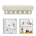 thumbnail image 3 of Cesta de ducha con 6 ganchos, organizador de baño para colgar toallas y cepillos. Blanco, 3 of 9
