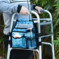 thumbnail image 4 of SupreGear Side Mount Walker Bag, Waterproof Folding Walker Organizer Pouch with Cup Holder, Double-Sided Storage, Blue, 4 of 8