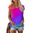 thumbnail image 2 of Birdeem Mode Femmes Mode Manches Courtes Col Rond T-Shirt Imprimé Blouse Tops Amples, 2 of 6