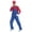 Mario - Unisex Adults, variant on Super Brothers Costume, Halloween Family Matching Costumes, Super Bro Fancy Dress Outfits with Hat & Mustache Accessories, Halloween Party Dress up Clothes for Kids, Red/S