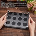 thumbnail image 3 of Acrylic Shot Glasses Holders with 304 Stainless Steel Support Standoff Pins Beer Wine Glasses Organizer Rack for Family Party Bar Pub Rectangle Black 220x170x50mm, 3 of 9