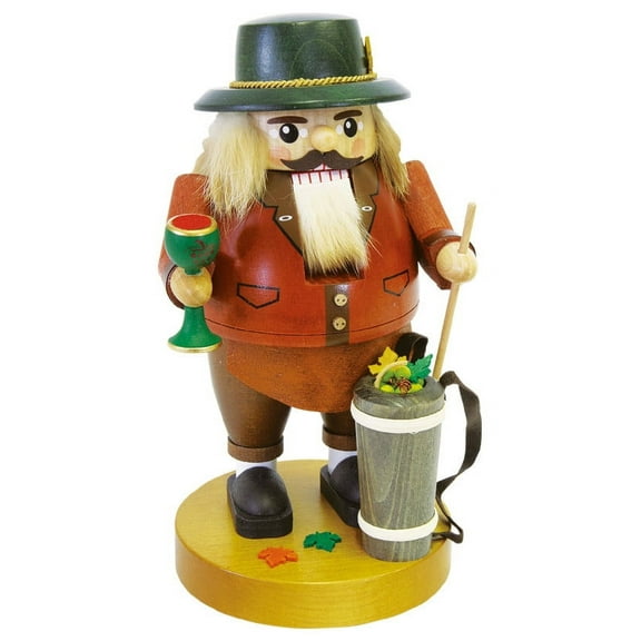 German nutcracker winegrower red, height 19 cm / 8 inch, original Erzgebirge by Richard Glaesser Seiffen