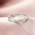 thumbnail image 3 of SHELOVES Moissanite Twisted Crossover Infinity Wedding Band Eternity Engagement Rings for Women 925 Sterling Silver Rings for Her Size 5, 3 of 7