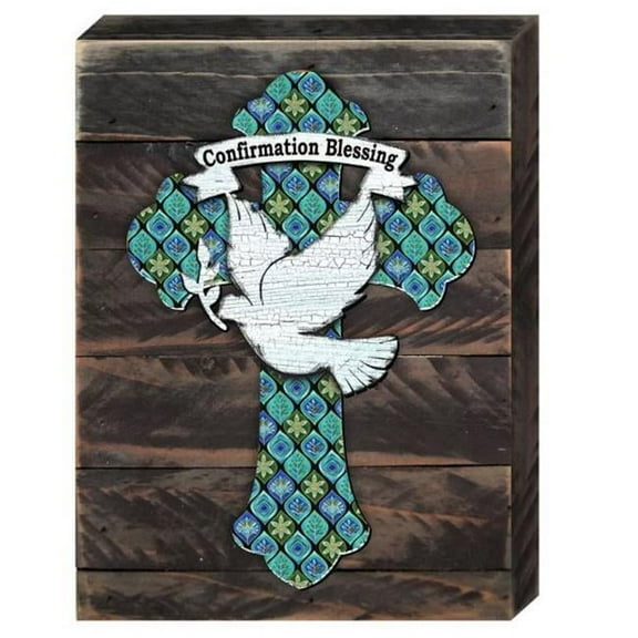 Designocracy 98778-12 Conformation Blessing Cross Wooden Board Wall Decor
