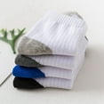 thumbnail image 7 of Toddler Crew Cut Cotton Socks 4 Pairs Boys Stretch Solid Casual Socks for 3-14 Years, 7 of 7