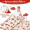 thumbnail image 3 of Beige Christmas Santa Pattern Toddler Nap Mats for Kids Preschool,50"x20" Sleeping Mat Bag or Kids,Toddler Sleeping Bag,Toddler Nap Mat or Daycare, 3 of 6