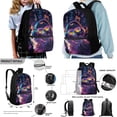 thumbnail image 2 of ZUXONGSY Wolf Sunglasses Music Note Print Kids Backpack for Boys Girls, Preschool Elementary School Bag Travel Bapack, 4Pcs Bookbag Set with Lunch Box Pencil Case and Water Bottle Holder, 2 of 6