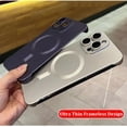 thumbnail image 3 of Magnetic for iPhone 15 Case & iPhone 16 Case [Compatible with Magsafe] Bezel-less Matte Phone Case iPhone 15/16 Slim Shockproof Women Men, 3 of 5