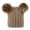 Khaki, variant on Toddler Knitted Wool Cap Double Cap Cap Plush Hat Brimmed Hat Child