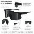 thumbnail image 6 of WORLUX Sports Half Frame UV400 Impact Resistant Cycling Sunglasses, 6 of 9
