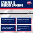 thumbnail image 2 of PENN Carnage III West Coast Boat Conventional Rod, 7'6" Fishing Pole, Extra Heavy Power, 2 of 7