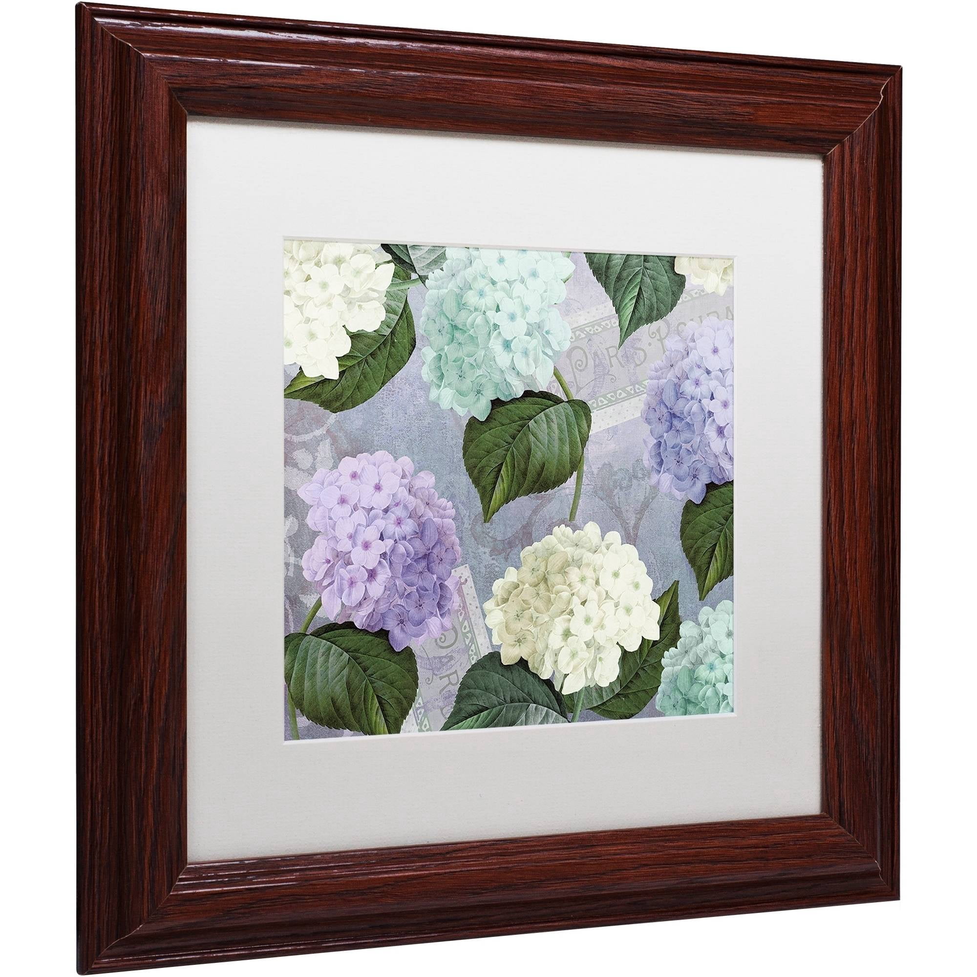 Trademark Fine Art "Hortensia Lavenders" Canvas Art by Color Bakery White Matte, Wood Frame