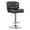 Chocolate, variant on Linon Chaz Metal Chrome ABS Barstool Upholstered Seat in Gray Faux Leather