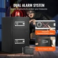 thumbnail image 3 of KFFKFF Dual-Entry 4.5 cu.ft Security Safe with Key and Combination Lock, Includes Fire-Resistant Pouch, Key Organizer, Illumination, Plus Adjustable/Removable Shelves for Cash, Papers, 3 of 9