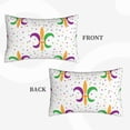 thumbnail image 2 of Goofa Mardi Gras Carnival1 Pattern Pillow Case – Plush & Soft Cushion Cover, Hypoallergenic Throw Pillow Case for Comfortable Sleep with Envelope Closure-20"x30", 2 of 6