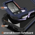 thumbnail image 6 of Armor Shockproof Case for Samsung Galaxy Z Flip 4, [Military Grade Anti-Drop] Rugged Hybrid Hard PC+Soft Silicone Heavy-Duty Tough Durable Hybird Protective Bumper Phone Case, Navyblue, 6 of 8