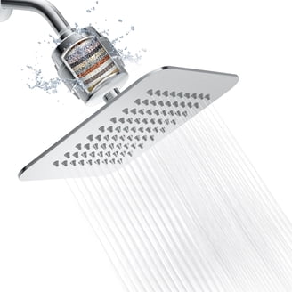 Bofflusa Filtered Shower Head – 8 Spray Modes, 5-Inch Chrome ABS, Built-in Filter For Chlorine & Hard Water – G1/2" Thread