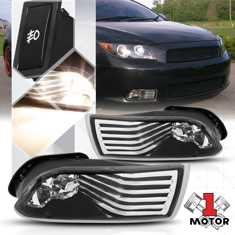 Full Kit Set 05-10 TC Grill Fog Lights Clear Lens Front Bumper Lamps