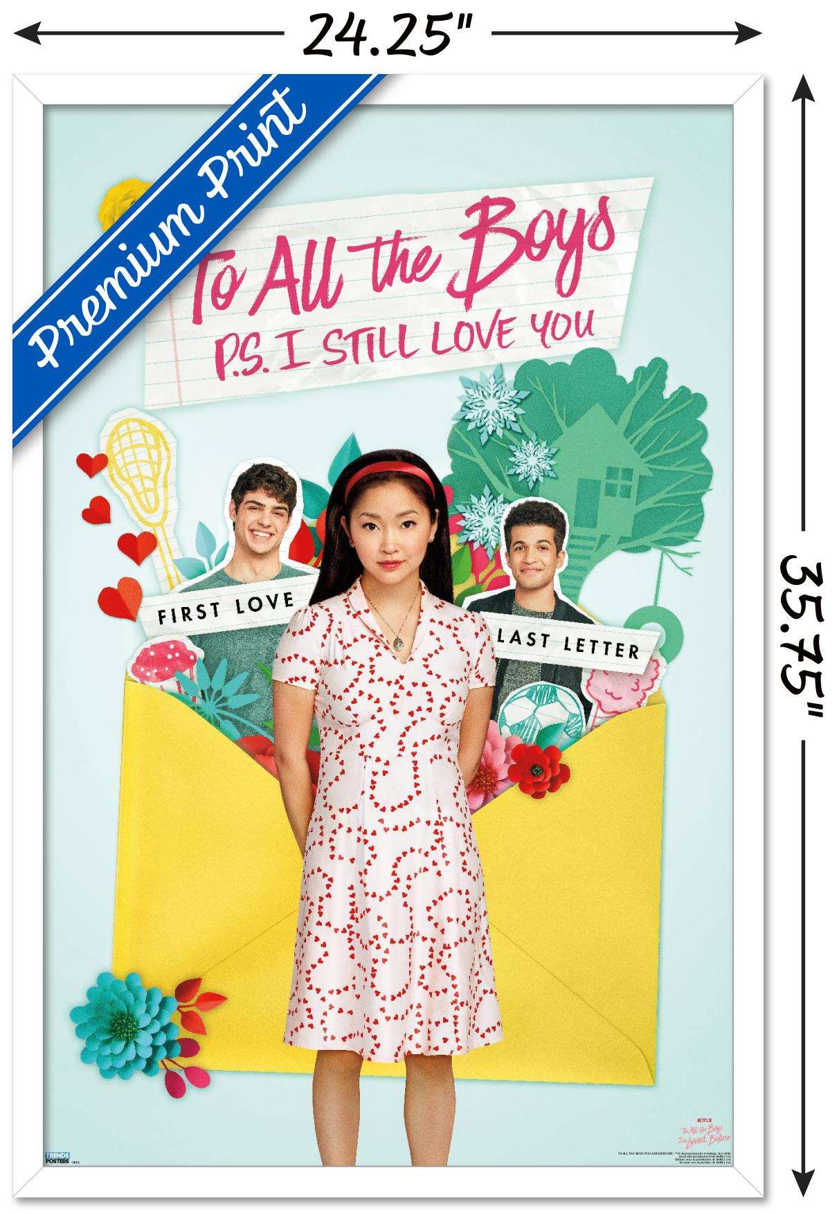 Netflix To All the Boys: P.S. I Still Love You - One Sheet Wall Poster, 22.375" x 34", Framed
