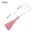 thumbnail image 2 of Uxcell 6.5" Silky Bookmark Tassels with Loop for DIY Craft Accessory, 8Pack Pink, 2 of 5