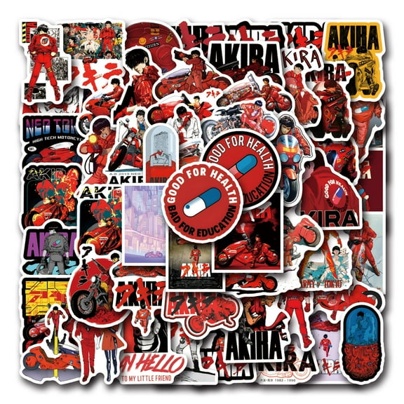 100Pcs Akira Stickers for Kids Gifts Water Bottle Cup Laptop Guitar Car Bike Skateboard Luggage Box Waterproof