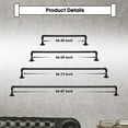 thumbnail image 4 of Industrial Rustic Pipe Black Adjustable Wrap Around Curtain Rods for window, 34"-58", 4 of 8