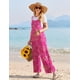 thumbnail image 5 of Mono Ekouaer para mujer, estilo bohemio, pierna ancha, estampado floral, talla S, 5 of 6