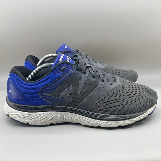 New Balance 940v4 Men Size 12 D Shoes Gray Blue Low Top Running Comfort Sneakers