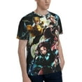 thumbnail image 2 of Demon Slayer T-Shirts 3d Printed Short Sleeve Tee Shirt For Men, 2 of 8