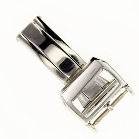 Deployant Deployment Buckle Clasp - 18MM DEPLOYMENT BUCKLE CLASP FOLDING LEATHER BAND STRAP PILOT FOR IWC SHINY