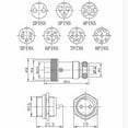 thumbnail image 2 of Eigraketly 5 pares macho hembra conector de aviación enchufe Metal plata piezas de enchufe Herramientas y ferretería GX12-2 pasador y plata, 2 of 6