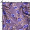thumbnail image 2 of Soimoi Cotton Poplin Purple Fabric By the Yard - 42 Inch Wide -Floral & Leaf Floral Pattern Fabric - Botanical and Elegant Designs for Various Uses Printed Fabric, 2 of 6