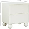 thumbnail image 3 of Meridian Furniture Kent Cream Night Stand, 3 of 9